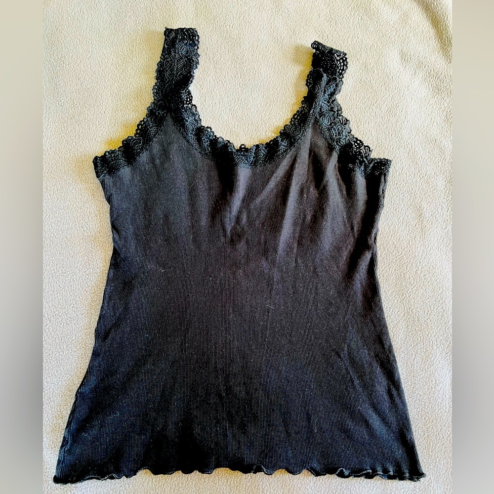 Women’s Black Lace Tank Top Size M